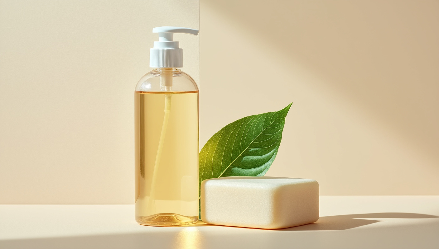 Übergang von flüssigem zu festem Shampoo